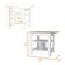 Tuhome Napoles Multistorage Pantry Cabinet, 5 Interior Shelves, Metal Handle, White/Macadamia IBM8990 - alternate 7